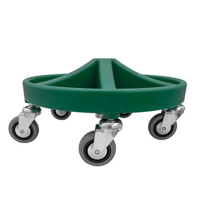 Montørstol/Taburet med sæde i PU-skum, fodkryds med 5 rum, 5xØ75 hjul og højde 310-390 mm (GRØN)